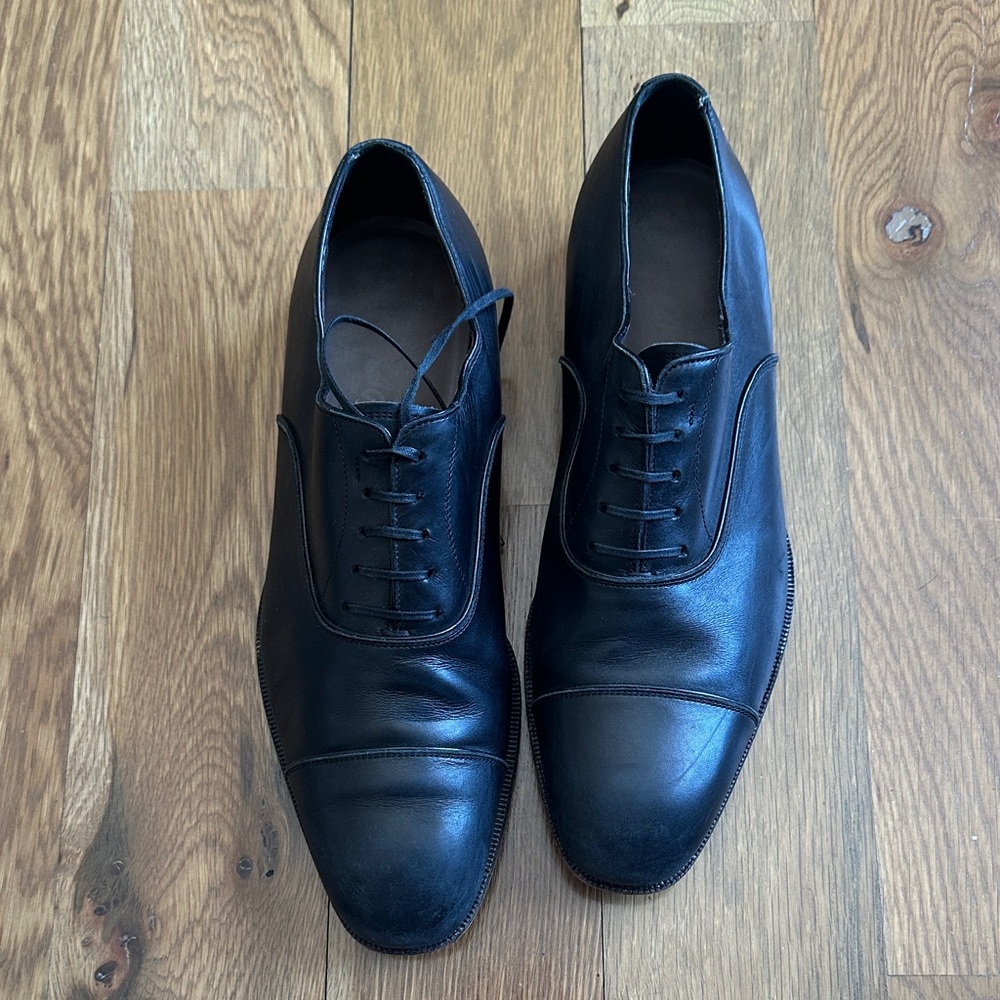 Salvatore Ferragamo Classic Black Leather Men's Shoes